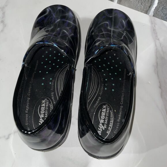 Easy Works Black Iridescent Non-Slip Anti-Fatigue Laurie Clogs Sz 8.5 - Picture 6 of 8